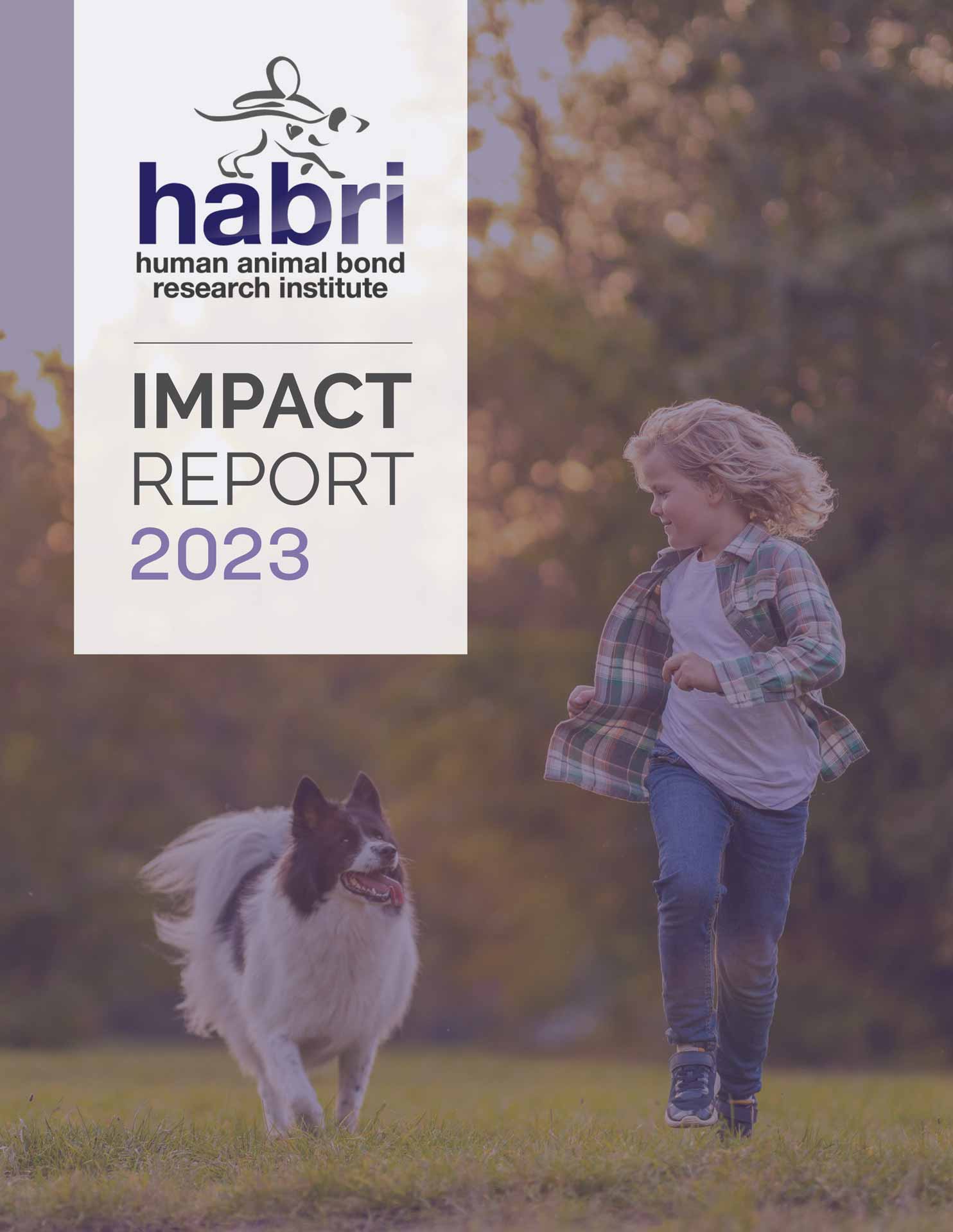 The cover of the 2023 HABRI Impact Report